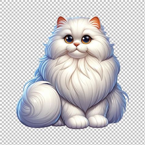 Premium Psd Persian Cat Sitting Clipart Cartoon Cat