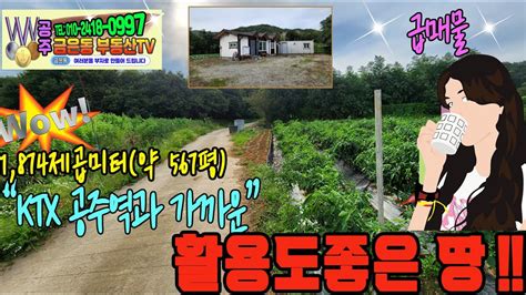 공주금은동부동산tv 581번충남 공주시 이인면 반송리 소재ktx공주역 3분1874제곱미터약567평접근성 좋고