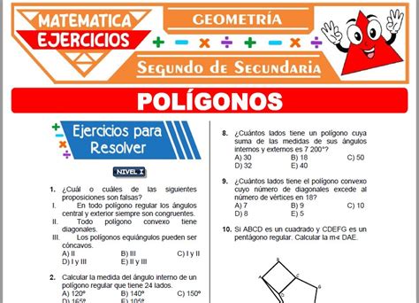 Ejercicios De Polígonos Para Segundo De Secundaria