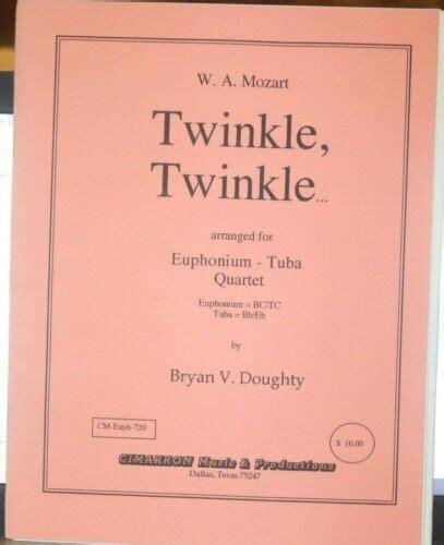 Tuba Quartet Twinkle Twinkle Variations By W A Mozart Arr Bryan Doughty