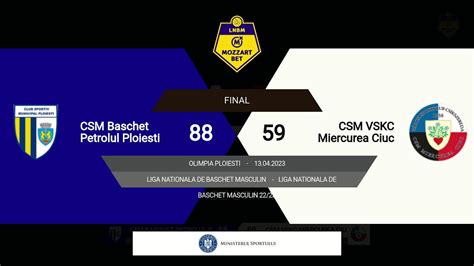 LNBM MOZZART 2022 2023 CSM Baschet Petrolul Ploiești CSM VSKC