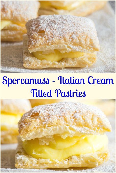 A Delicious Italian Pastry Cream Filled Puff Pastry Square Sporcamuss A Traditional Re Puff