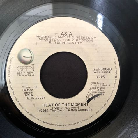 Yahoo オークション Asia Heat Of The Moment 7inch Geffen Records