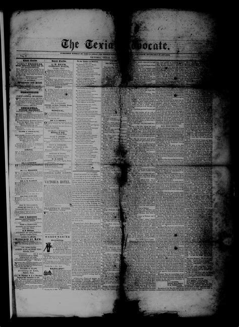 The Texian Advocate. (Victoria, Tex.), Vol. 7, No. 16, Ed. 1 Saturday