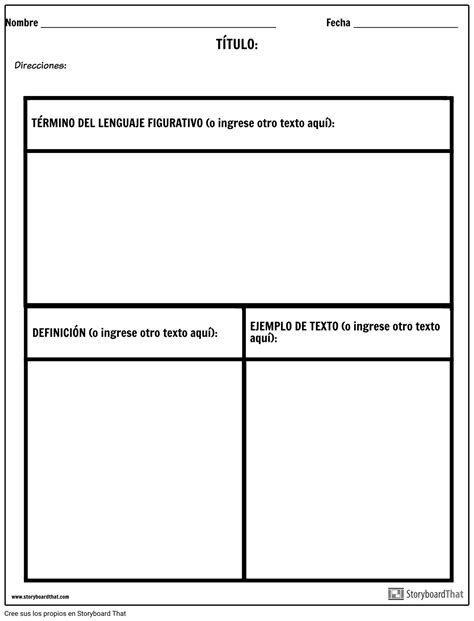 Desglose Del Lenguaje Figurativo Storyboard By Es Examples