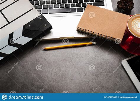 Top View Business Desk Work Office Concept Stock Photo Image Of