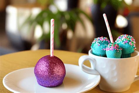 Glitter Cake Pops In A Cafe Setting · Creative Fabrica