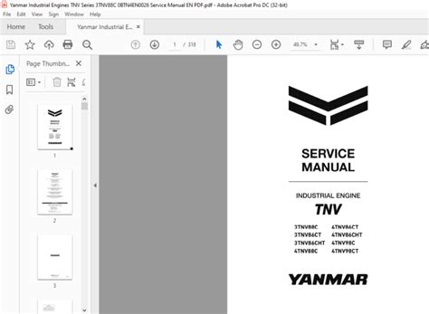 Yanmar Industrial Engines Tnv Series Tnv C Service Manual En Pdf