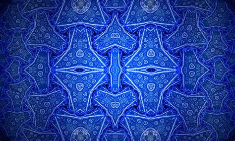 Fractal Pattern Lines Abstraction Blue Hd Wallpaper Peakpx