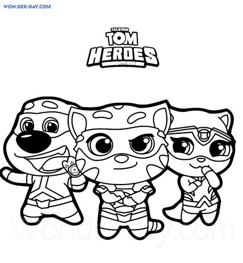 Desenhos Do Talking Tom Hero Dash Para Imprimir E Colorir