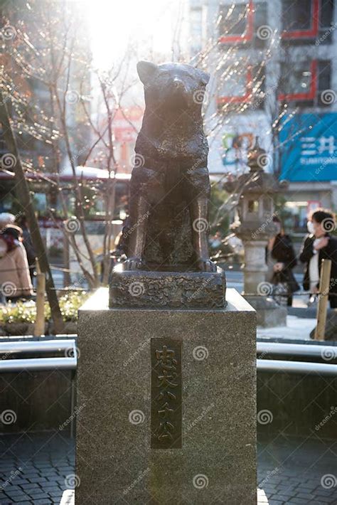 Hachiko Memorial Statue In Shibuya Tokyo Editorial Stock Photo