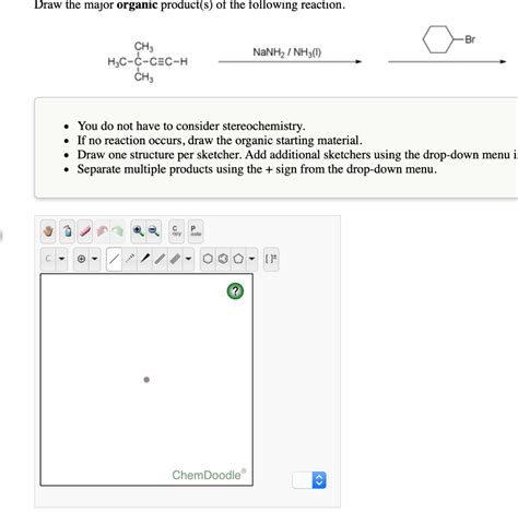 Solved Draw The Major Organic Product S Of The Following Chegg