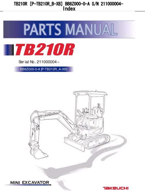 Takeuchi Excavator Tb R Parts Workshop Operators Manual De En Auto