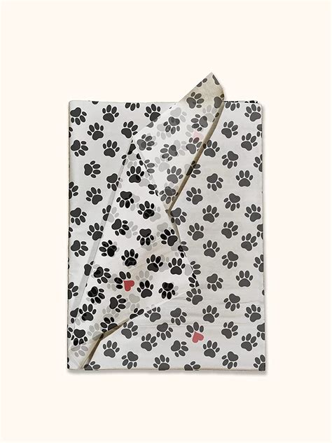 Paws Decorative Printed Tissue Paper 24 Sheets Of 20x30