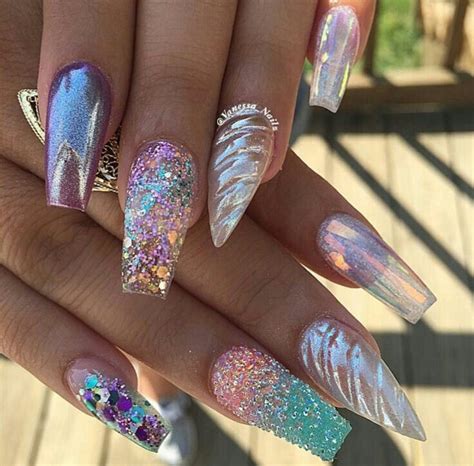 Pinterst Blessed187 Nail Art Glitter Unicorn