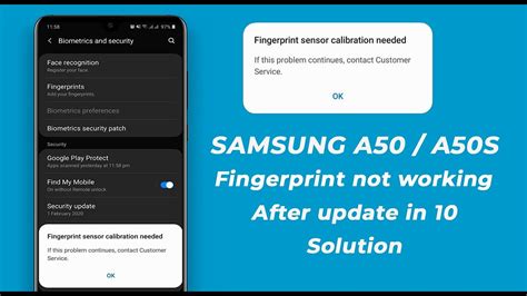 Samsung A50 A50s Fingerprint Not Working After Update In Android 10 Calibration Needed