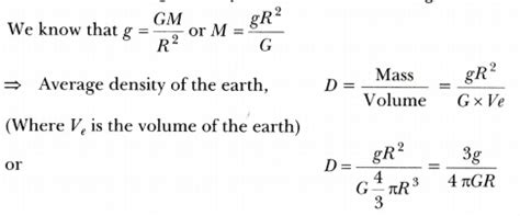 Calculate The Average Density Of The Earth In Terms Of G G And R