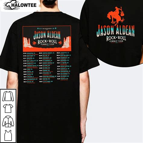 Jason Aldean Tshirt Jason Aldean Rock N Roll Cowboy Tour T Shirt