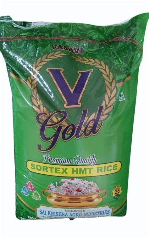 Vasavi Gold Unpolished Sortex Hmt Rice Packaging Type Pp Bag At ₹ 54