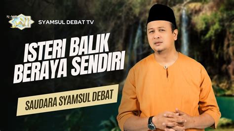 RESPON SD ISTERI BALIK BERAYA SENDIRI YouTube