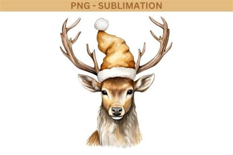 Gold Christmas Deer Sublimation Design Graphic By Tanya Kart · Creative