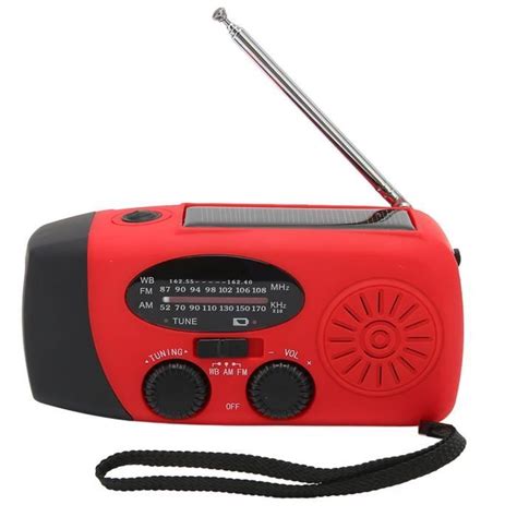 Cen Radio Portable Dynamo Manivelle Solaire D Urgence Radio M T O Am