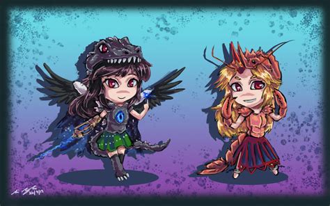 Miss Ebi Rawr And Okuu Jira Chan By Zucreelo On Deviantart