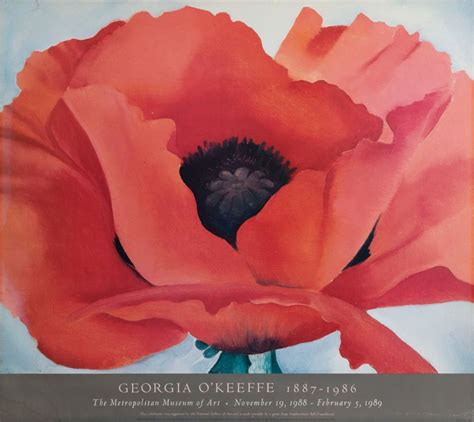 Lot - Georgia O'Keeffe, Red Poppy, Poster on board