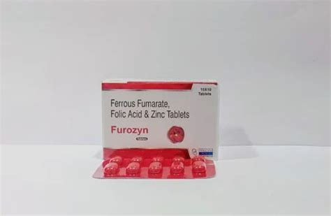 Ferrous Fumarate 152mg Folic Acid 750mcg Zinc Sulphate 61 8mg Tablet At Rs 79 Strip