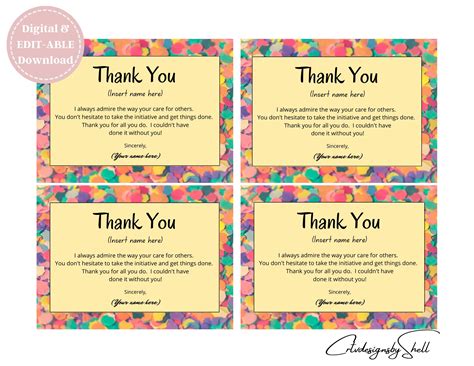 Thank You Postcard Template, Postcard Template, Customizable Template ...