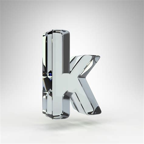 Premium Photo Letter K Lowercase On White Background Camera Lens