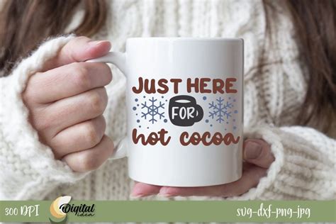 Hot Cocoa Mug SVG Christmas Cocoa Design SVG