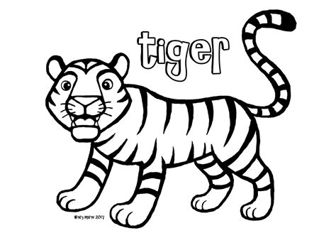 Mewarnai Gambar Harimau Sketch Coloring Page