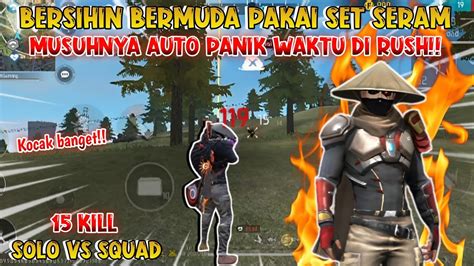 Solo Vs Squad Bersihin Bermuda Pakai Set Seram Musuh Auto Panik