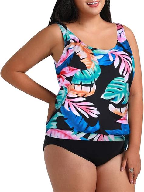 Fullfitall Plus Size Women Tankini Swimsuits Bathing Suits For Women