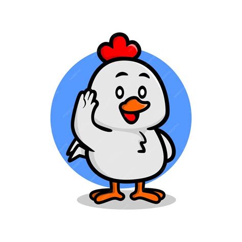 Premium Vector Cute Chicken Mascot Illustration Kawaii Animal Vector