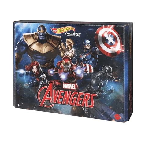 Hot Wheels Characters Cars Marvel Avengers Pzs Mattel