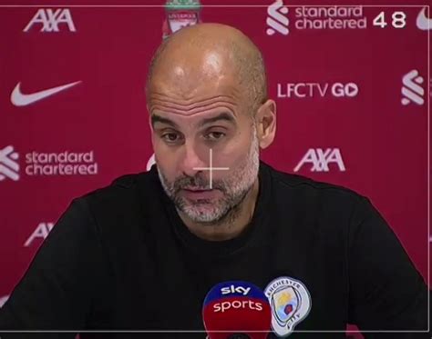 Pep Guardiola Reacts To Liverpool 2 2 City Video Dailymotion