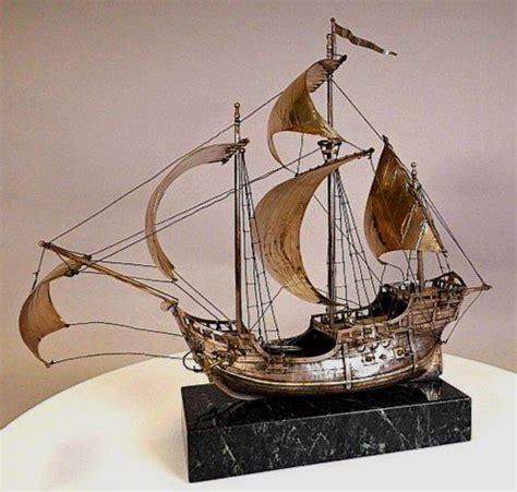 Proantic Galleon In Sterling Silver