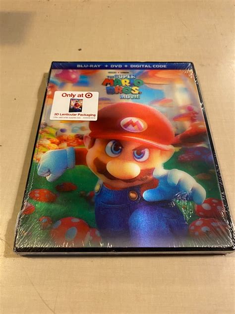 The Super Mario Bros Movie Blu Raydvd Target Exclusive 3d Lenticular Cover New Ebay