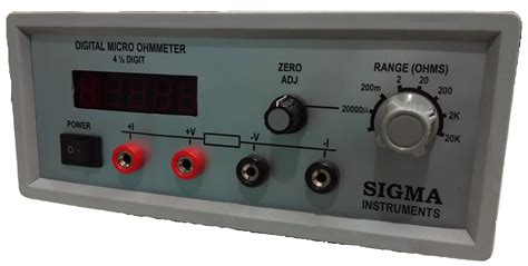 Digital Micro Ohm Meter Sigma Digit Sigma Instruments Sunil