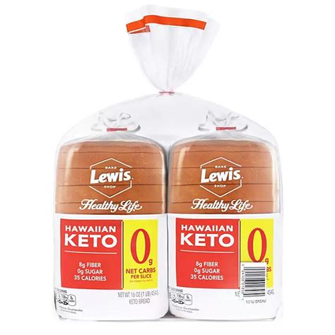 Lewis Bake Shop Healthy Life Keto Hawaiian Bread 16 Oz 2 Pk Sams Club