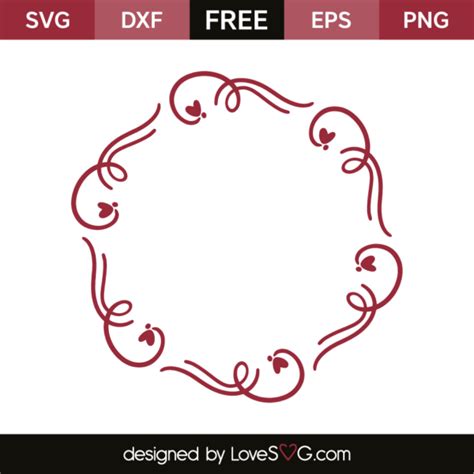 Hearts Monogram Frame Lovesvg