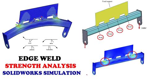 How To Determine Edge Weld Strength In Solidworks Simulation Youtube