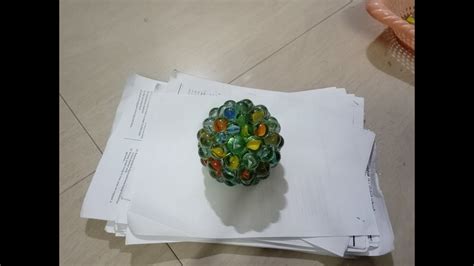 Diy How To Make Paper Weight Using Marbles Best Out Of Waste Craft