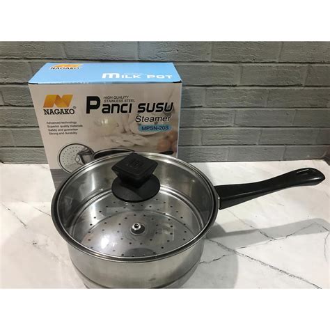 Jual SSA Milk Pot Panci Susu Stainless Steel Mpasi Steamer 20 CM Panci