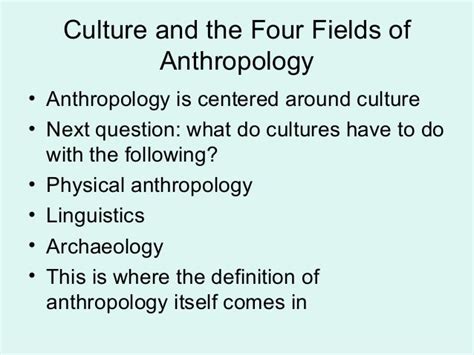 Four Fields In Anthropology