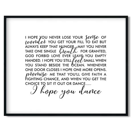 I Hope You Dance Lee Ann Womack Song Lyrics Dancer Quote Digital