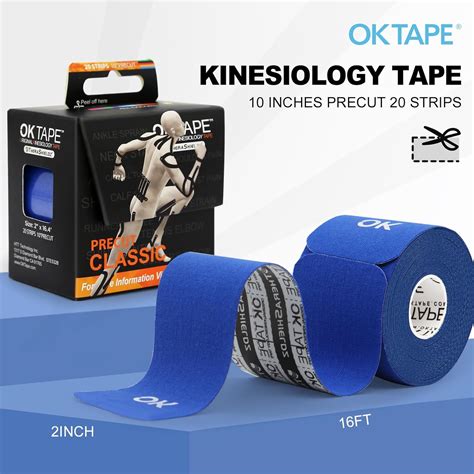 Ok Tape Cinta De Kinesiolog A Rollo Precortado De Pulgadas X