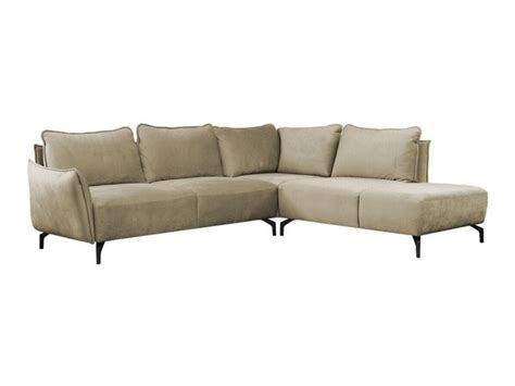 Canap D Angle Lincoln Brun Clair Fonction De Couchage Conforama